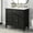 Black, variant on 36" Bathroom Vanity with Sink Combo Set, Solid Wood Frame Modern Bathroom Storage Cabinet with 2 Drawers and 2 Soft Closing Doors, Blue
