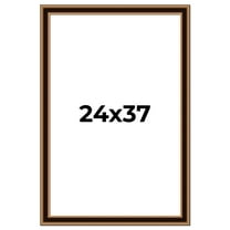 24x37 Frame Gold Brown Plein Air Vintage Solid Wood Picture Frame | 1.75 Inches Moulding Width |