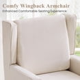 thumbnail image 5 of Bezseller Wingback Armchair with High Back, Upholstered Accent Chair for Living Room,Bedroom,Office,Beige, 5 of 8