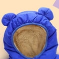 thumbnail image 7 of Toddler Pea Coat Winter Children's Lamb Velvet Cotton-Padded Ears Padded Baby Cotton-Padded Jacket New Fall Jackets Winter Outerwear Blue 3-4T, 7 of 7