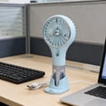 thumbnail image 6 of Handheld Spray Mist Fan, USB Rechargeable, With Desktop Base, For Outdoor Office Campus, Portable Summer Cooling Humidifying Fan, 6 of 6