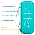 thumbnail image 2 of BOVKE Stethoscope Case fits 3M Littmann Classic III, Lightweight II S.E, MDF Acoustica Deluxe Dual Head, Cardiology IV, Stethoscope Holder with Pocket for Nurse Accessories for Work, Emerald, 2 of 6