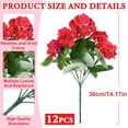 thumbnail image 2 of Armscye 12 Bundles Artificial Geranium Flowers for Outdoors, Geranium Silk Red Flower, Outdoor UV Resistant Garden Plants Faux Flowers for Home Kitchen Table Centerpieces Decor, 2 of 7