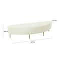 thumbnail image 4 of TOV Furniture Bianca Cream Velvet Queen Bench, 4 of 5