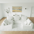 thumbnail image 3 of Oversized Modular Sectional Sofa with Luxury Boucle Fabric, Convertible Foam-Filled Couch for Living Room, Free Combination Design for Families and Pets, 3 of 9