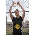 thumbnail image 3 of Halloween Costume BUMP Caution Sign Pregnancy Women's Juniors Soft T Shirt, 3 of 5
