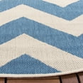 thumbnail image 5 of Safavieh Courtyard Bailey Chevron Indoor/Outdoor Area Rug, Blue/Beige, 6'7" x 6'7" Round, 5 of 11