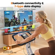 YOSUDA 5in1 Folding Exercise Bike Indoor Exercise Bicycle with 16-Level Magnetic Resistance and 380LB Capacity