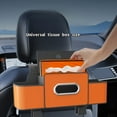 thumbnail image 6 of Car Seat Back Storage Box Multifunctional Pu Leather Organizer For Car, Universally Applicable Non-Textile Car Interior Storage Box With Tissue Box & Cup Holder Compartments, Auto, 6 of 7