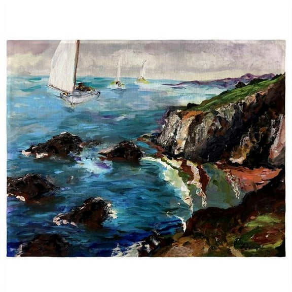 Betsydrake PM1164 14 x 18 in. Sailing the Cliffs Place Mat - Set of 4