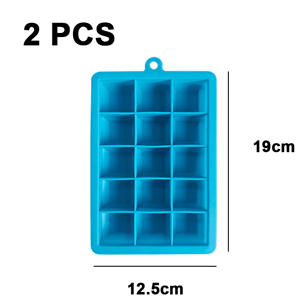 Ice Cube Trays 2 Pack, CREATESTAR Easy-Release Silicone & Flexible 21-Ice  Trays with Removable Lid Food Grade Ice Tray for Whiskey, Cocktail, Spirits