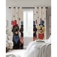 thumbnail image 4 of 4th of July Kitchen Curtains Black Yellow Dogs Independence Day Wooden Cafe Short Curtains for Bathroom Blackout Window Curtain Small Window Treatment Drapes for Bedroom Living Room 27.5"x39"x2, 4 of 9