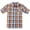 ORANGE/NAVY, variant on Boy's Cotton Plaid Roll Up Sleeve Casual Shirts Green/Navy 13/14