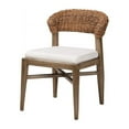 thumbnail image 2 of Baxton Studio Chloe Modern Bohemian Walnut Brown Finished Mahogany Wood and Natural Rattan Dining Chair, 2 of 7