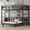Walnut(Twin XL over Twin XL), variant on Harper & Bright Designs Metal Bunk Bed Queen over Queen with Stairs for Boys and Girls, Vintage Loft Bed with Guardrails for Bedroom, Walnut