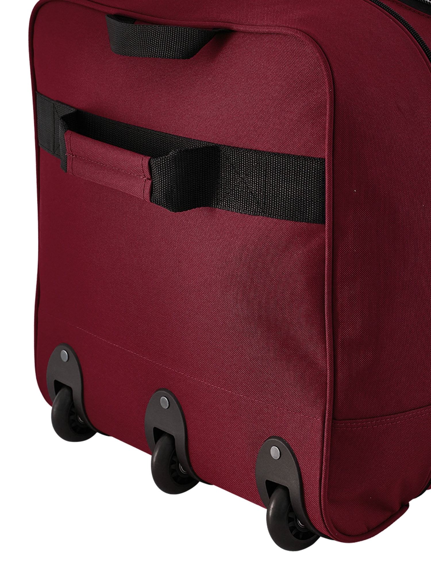 Protégé Navigation 36-inch Jumbo Tri-Fold Collapsible Rolling Locker Duffel, Red