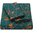 thumbnail image 6 of Chanasya Premium Printed Bramble Leaf Teal Duvet Cover Set - Duvet Cover (90” x 90”) & 2 Pillow Shams (20” x 26”) - 3-Piece Set, Queen Size, Printed Bramble Leaf Teal, 6 of 7
