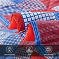 thumbnail image 2 of Beartech 3 Piece Comforter Set Full/Queen Size,Red Blue Plaid Patchwork Comforter Bedding Set for All Season, Bed in a Bag with Pillowcases, 2 of 11