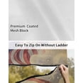 thumbnail image 6 of 4th of July RV Awning Sun Shade Screen 9'X15.3' Majestic Soaring Eagle Mesh Sunscreen American Flag Sky Could Awning Shade Screen with Zipper UV Blocker Completed Kits for RV Motorhome Camper, 6 of 7
