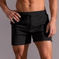 thumbnail image 2 of DDAPJ pyju Clearance Today! Running Shorts for Men 3 inch Inseam Athletic Shorts Stretch Gym Workout Shorts Lightweight Drawstring Lounge Sweat Shorts with Pockets Black L, 2 of 5