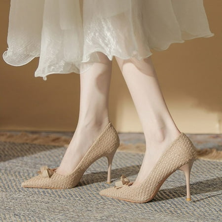

HHH 2023 New Pointed High Heel Shoes Women s Stiletto Heel Genuine Leather French Joker Shallow Mouth Temperament Sexy Fashion Professional Shoes