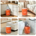 thumbnail image 5 of Wdmiya 3.5 Gal Trash Can with 2 wheels, Creative Beverage Can Shape Trash Bin with Press Lid, Space Saving Recycling Bin, Wastebasket Trash Container for Home Office Dorm Car Interior Use, Orange, 5 of 8