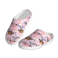thumbnail image 2 of Picia Pink Butterfly Daisy for Women's Lamb-hug Comfy Fleece House Slippers Memory Foam, Slip-on House Shoes Indoor Outdoor-44/45, 2 of 7