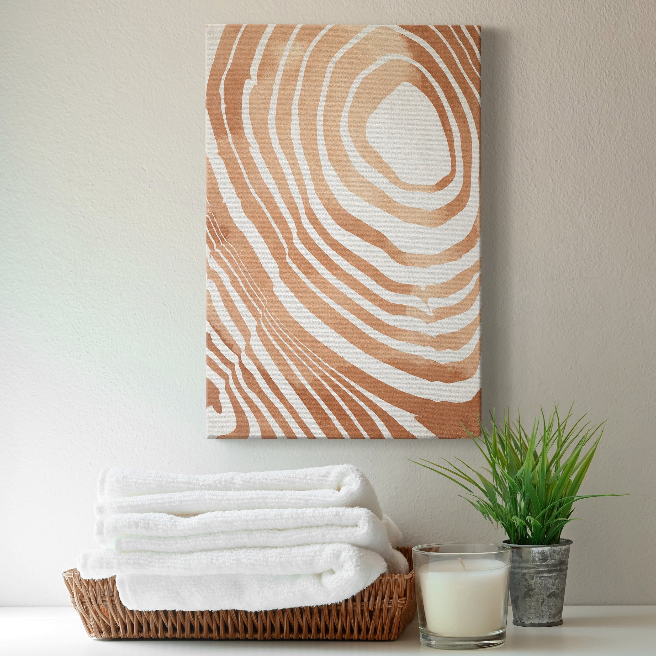 Wood Grain Suminagashi IV Premium Gallery Wrapped Canvas - Ready to Hang
