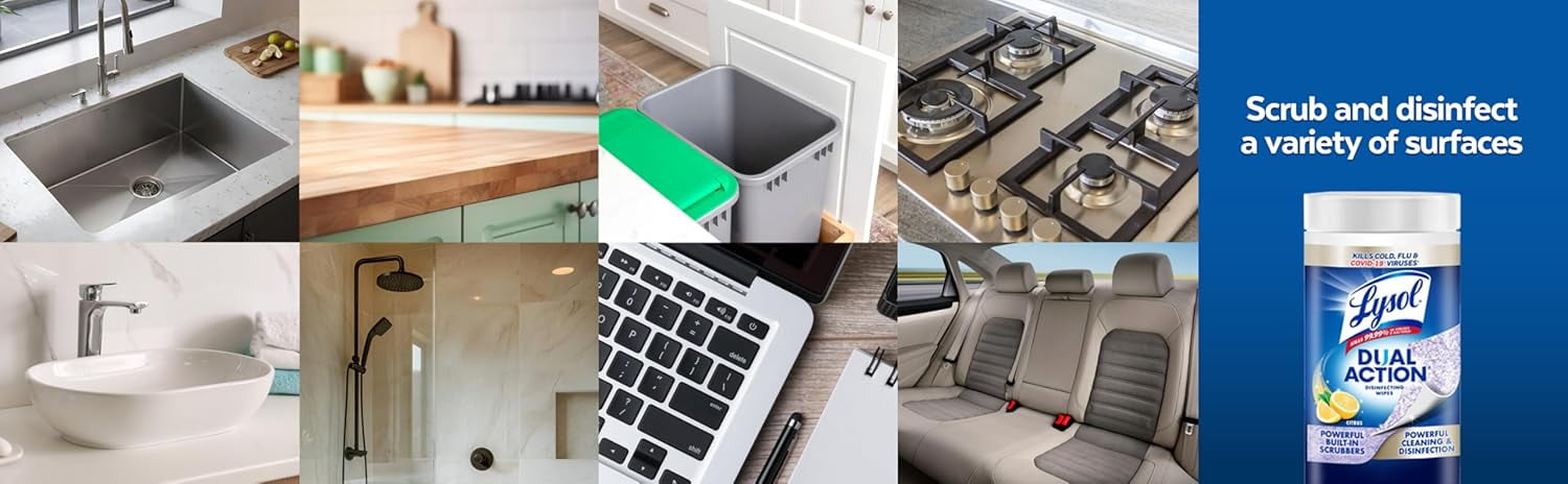 Lysol® Disinfecting Wipes - Dual Action, 75 ct