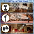 thumbnail image 3 of GVN Snowflake Projection Light, Christmas Outdoor High Definition Single Head Snowflake Light, LED Snowfall Spotlight with IP65 Waterproof Rating, 3 of 9