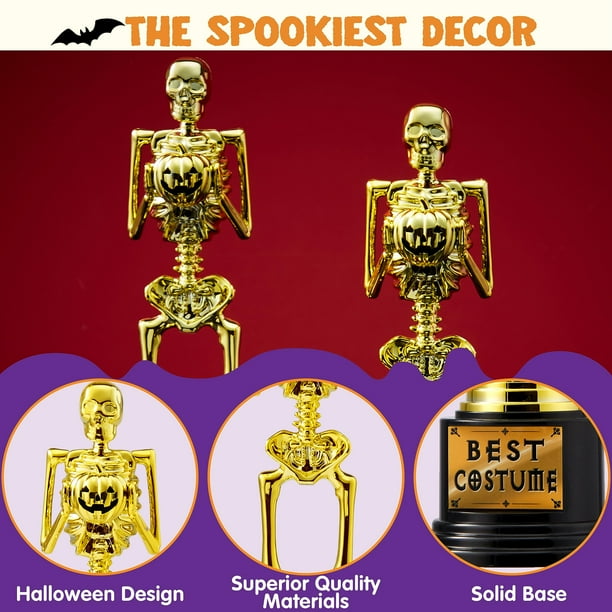 Personalized 11" Halloween Skeleton Trophy - Custom Engraved Award