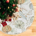 thumbnail image 5 of FMSHPON Watercolor Autumn Pumpkins Xmas Christmas Tree Skirt Stand Mat for Holiday Party Decoration Indoor Outdoor 48 inches, 5 of 6