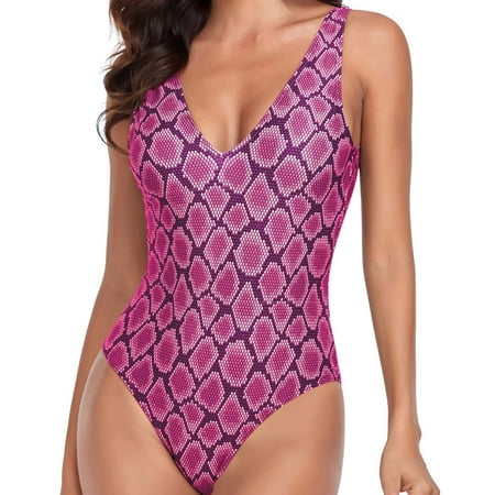Cyber & Monday Deals Idoravan Bikinis for Women Clearance Plus Size Women s Set Swimsuit V-neck Backless One-Piece Filled Bra Swimwear Beachwear Binkini
