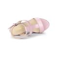 thumbnail image 4 of BLISSFUL STEP Sandales Compensées Espadrilles à Brides pour Femmes Rose 7, 4 of 7