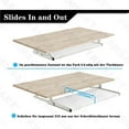 thumbnail image 6 of FRMSAET Keyboard Drawer Tray Wood Holder Under Desk with Adjustable Height . (30 inches,White), 6 of 7