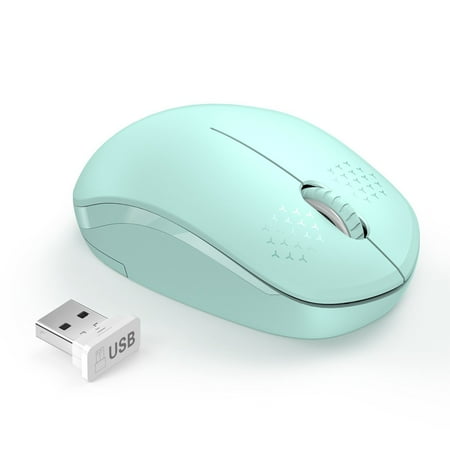 Wireless Mouse, SEENDA 2.4G Noiseless Mouse with USB Receiver - Portable Computer Mice for PC, Tablet, Laptop and Windows/Mac/Linux - Mint Green