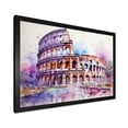 thumbnail image 2 of Designart "Iconic Roman Landmark The Colosseum II" Landscapes Framed Wall Art Decor - Traditional White Italy Entryway Framed Wall Art Print, 2 of 6