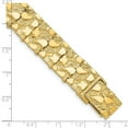 thumbnail image 2 of 14k Yellow Gold Solid Polished Fold-over 15mm Nugget Bracelet 8 Inch Box Clasp Link Bracelet for Women, 2 of 2