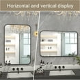 thumbnail image 6 of GLSLAND Bathroom Mirror for Wall 20" x 28" Hanging Mirrors with Rectangle Rounded Corners for Modern Bathroom, Bedroom, Living Room, Black, 6 of 7