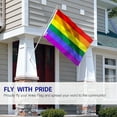 thumbnail image 6 of (2 Pack) Anley 3 x 5 feet Rainbow Pride Flags - Gay LGBT Pride Day Month Parade LGBTQ Community Banner Flags, 6 of 7