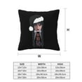 thumbnail image 4 of Wednesday Holiday Ho. No. Throw Pillow Cover Black 16"x16" ，Multicolor, 4 of 5
