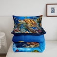 thumbnail image 5 of Erosebridal Sea Turtle Comforter Set Twin Size 3D Ocean Reptile Animal Bedding Set Sea Creatures Comforter Marine life Sealife Underwater World Quilt Set, 5 of 7