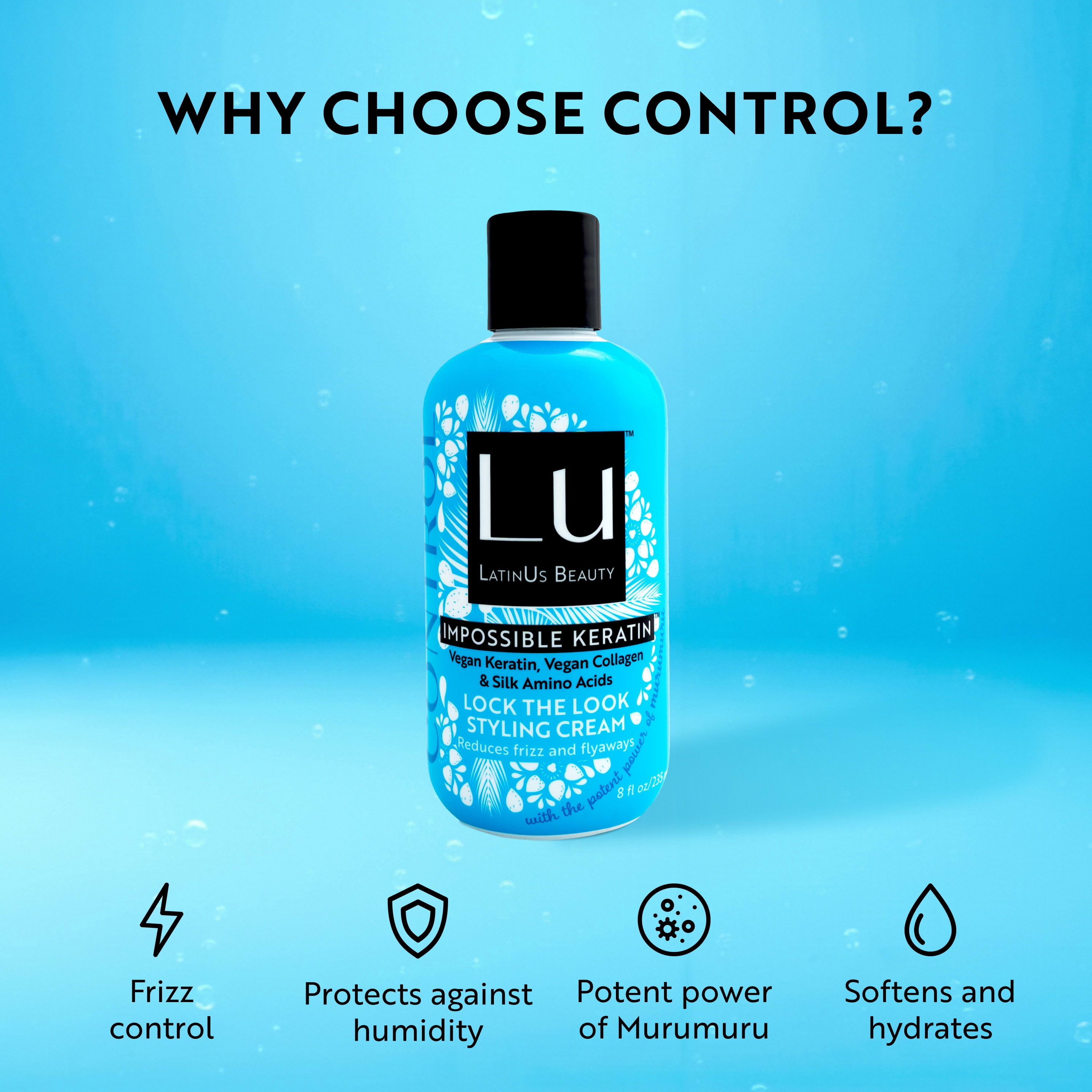Lu by LatinUs Beauty Control Styling Cream, Frizz Free, 8 fl oz