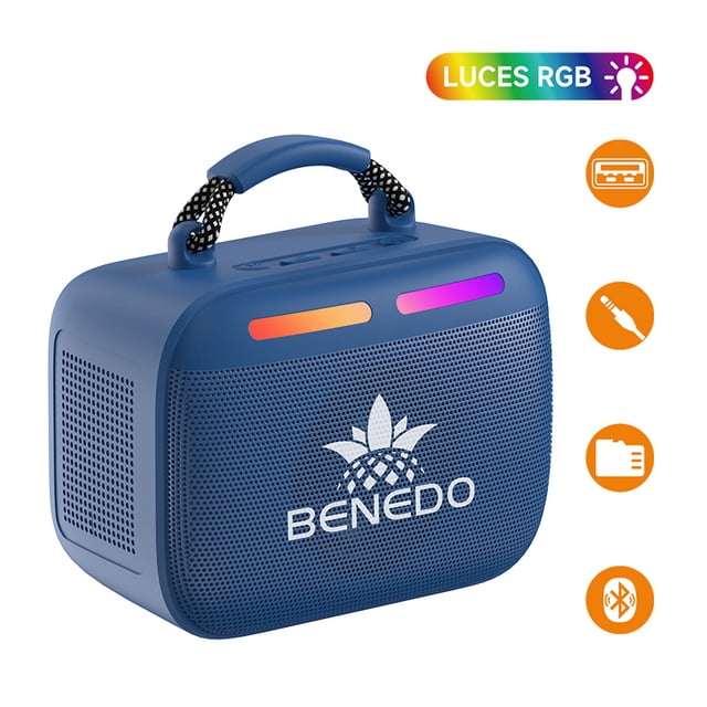 Portable Wireless Bluetooth Speaker with RGB Lights, Mini HD Sound Stereo, USB-C Rechargeable for Home, Travel & Car