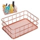 thumbnail image 4 of Cesta De Almacenamiento De Escritorio, Rejilla De Metal De Oro Rosa, Mesa De Ropa De Frutas, Almacenamiento Organizador, 4 of 7