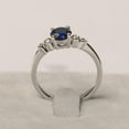 thumbnail image 2 of HeartsAndYou 1ct Natural Sapphire Diamond Engage Ring 5 Stone Solitaire 14k SOLID White Gold, 2 of 8