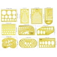 thumbnail image 2 of Traceease Geometric Drafting Multi Pattern Geometry Template Drawing Stencil- Designing Template Measuring Ruler- Lot of 10 Pcs, 2 of 8