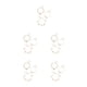 thumbnail image 1 of sweethay Tobillera de moda de 3 piezas, joyería para pies, decoraciones para pies descalzos femeninos, estilo moderno, joyas llamativas Type2 NO2, 1 of 6