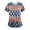 Navy, variant on Aoochasliy Womens Blouses Short Sleeve Independence Day V-Neck Casual Printed Pockets Summer Shirts Uniform