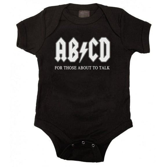 AB/CD Funny Black Baby Bodysuit